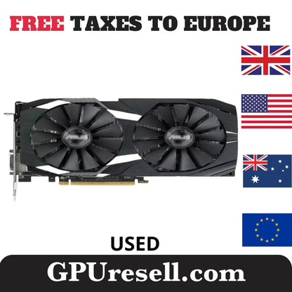 2024 Used ASUS Graphics Cards AMD RX 590 8GB GDDR5 Mining GPU Video Card 256Bit Computer RX590